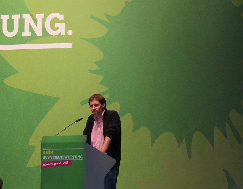 Frank bei seiner Bewerbungsrede. Er kandidiert auf Platz 14.