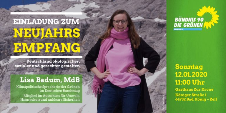 Grüne Odenwald laden ein zum Neujahrsempfang 2020