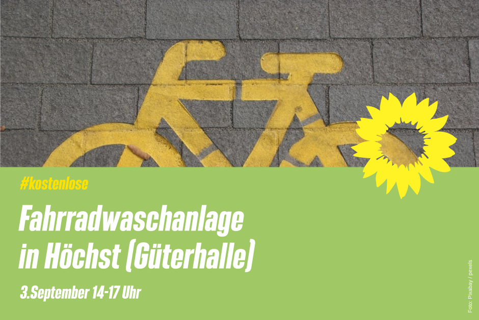 Mobile Fahrradwaschanlage in Höchst