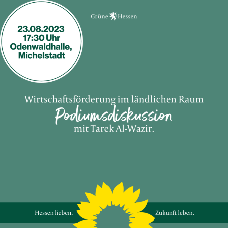 Wirtschaftsförderung im ländlichen Raum- Podiumsdiskussion mit Tarek Al-Wazir