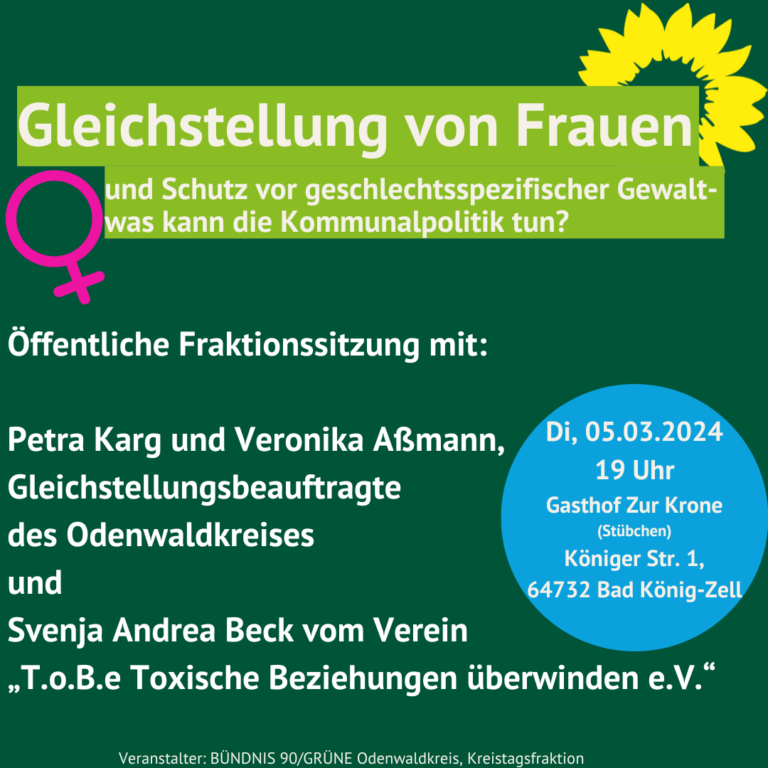 Gleichstellung von Frauen und Schutz vor geschlechtsspezifischer Gewalt- was kann die Kommunalpolitik tun?