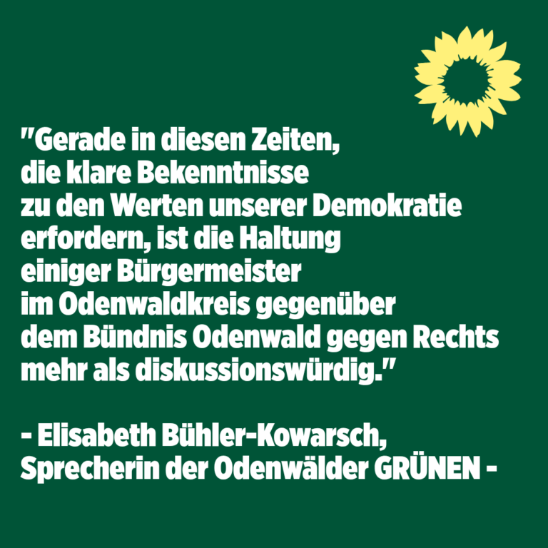 Solidaritätsbekundung mit dem Bündnis Odenwald gegen Rechts.