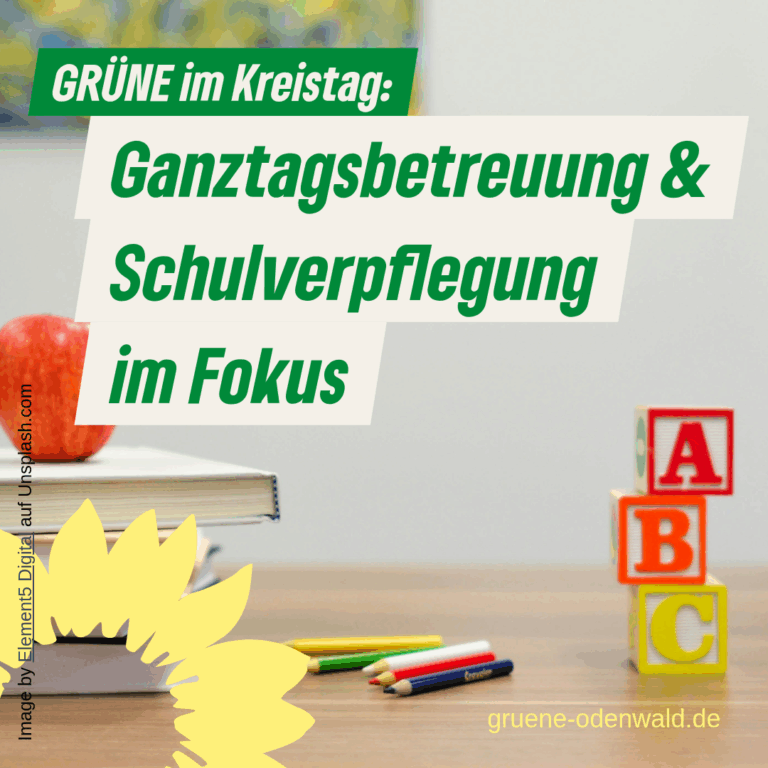 GRÜNE stellen Anfrage zur Zukunft der Schulbetreuung und Verpflegung.
