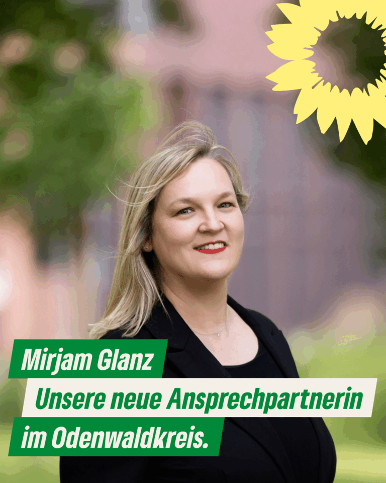Mirjam Glanz ist neue Ansprechpartnerin der GRÜNEN Landtagsfraktion für den Odenwaldkreis